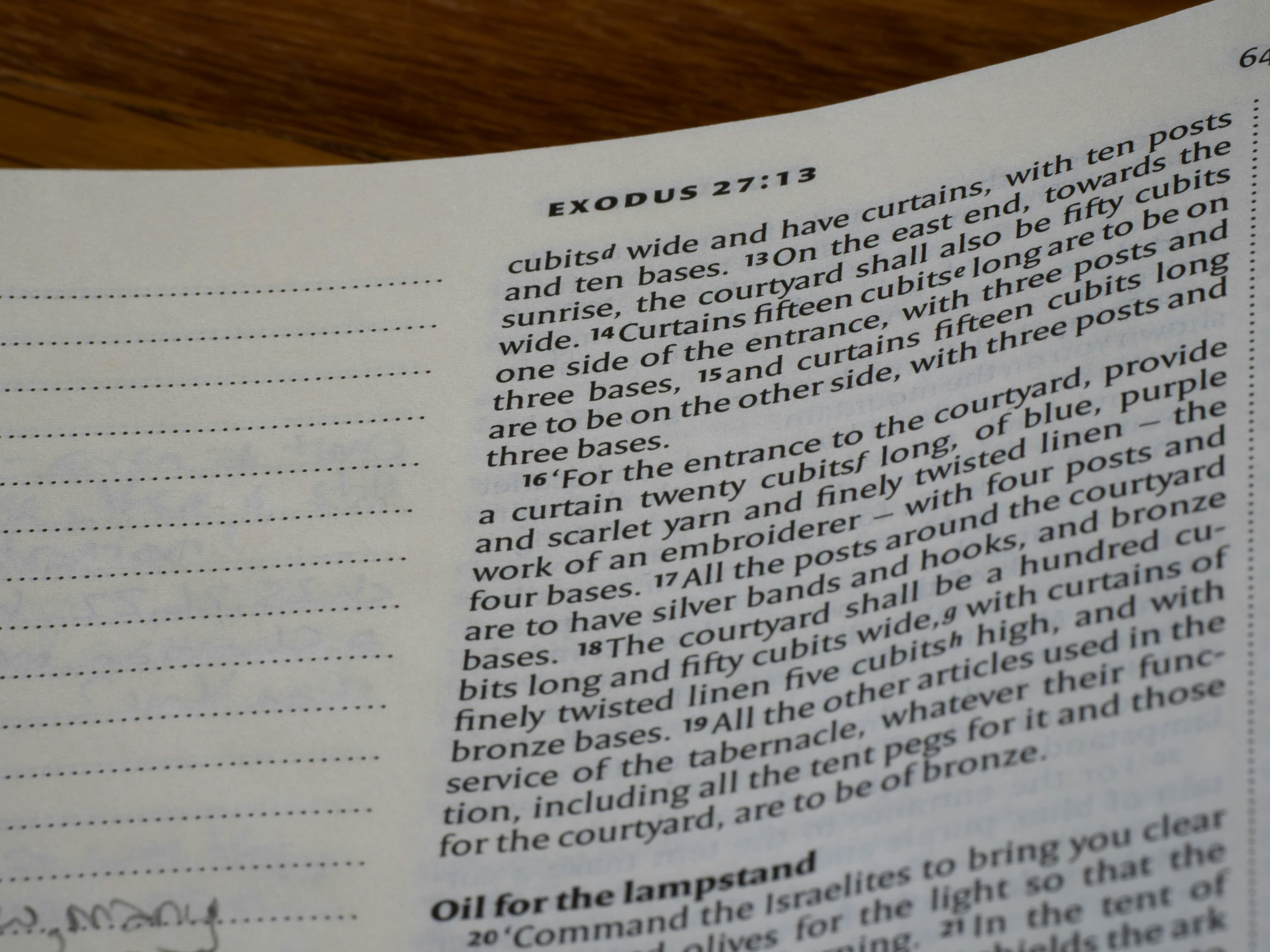 Close-up view of an open book with text.